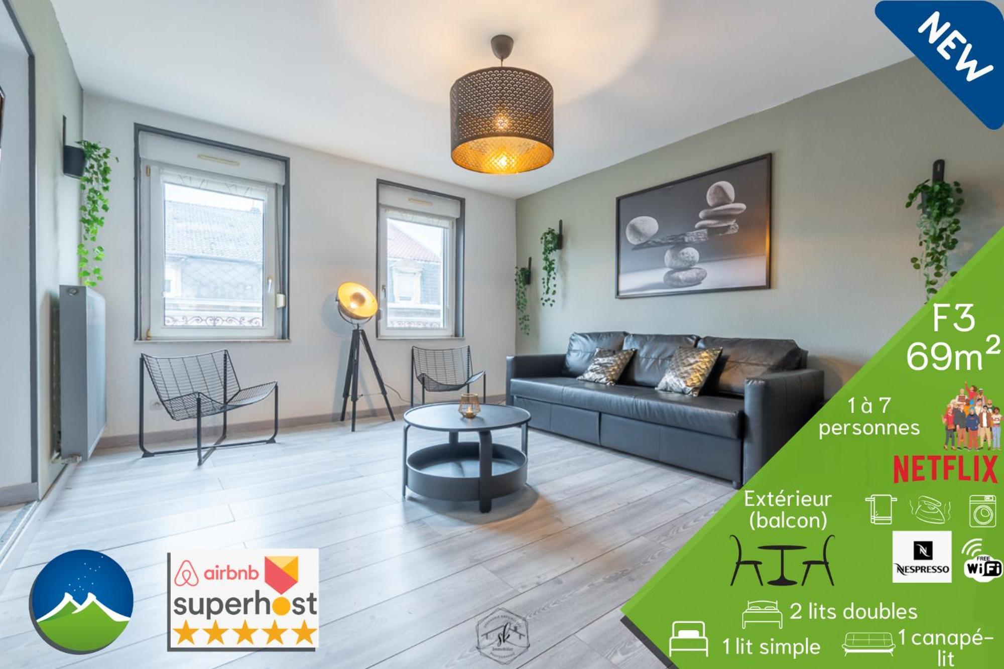 1 & 4 Appts - 1 A 4 Lits - 1 A 7 Pers - Max 25 Pers - 1 Immeuble - Confort, Flexibilite ------ - 1 & 4 Apts - 1 To 4 Beds - 1 To 7 Guests - Up To 25 - Same Building -- Cattenom Appartement *