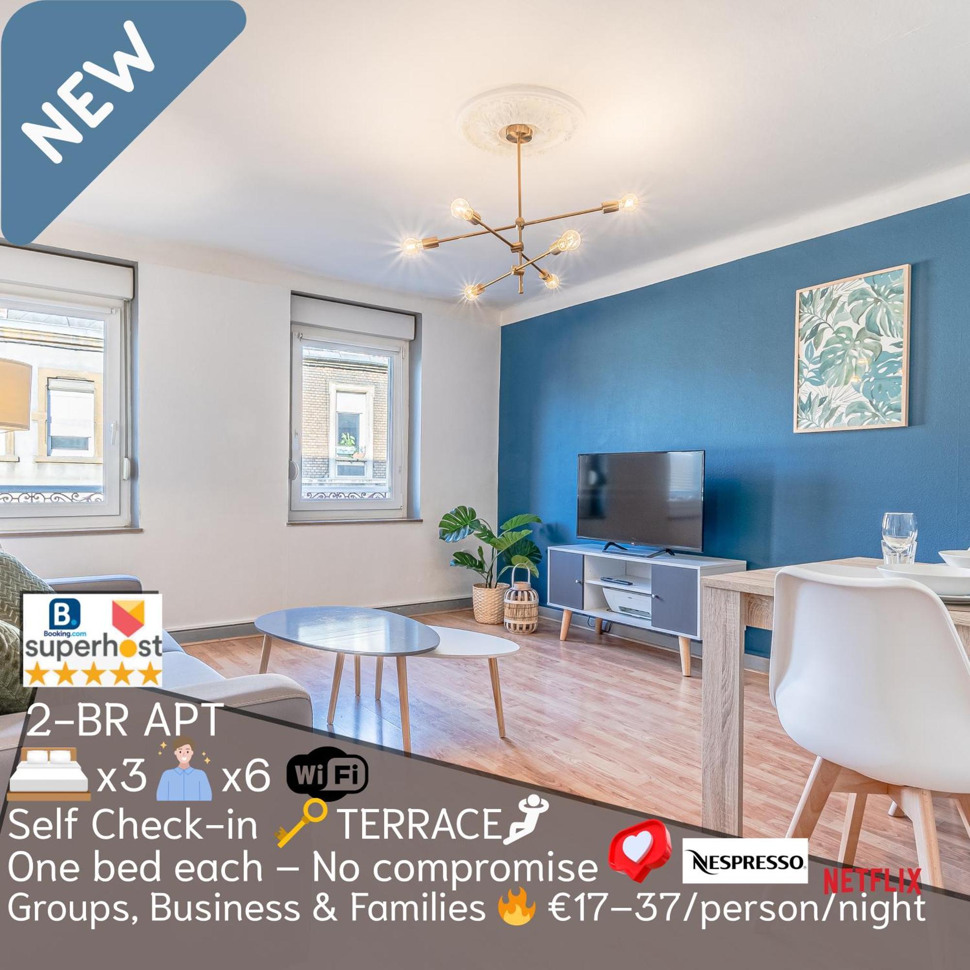 Appartement 1 & 4 Appts - 1 A 4 Lits - 1 A 7 Pers - Max 25 Pers - 1 Immeuble - Confort, Flexibilite ------ - 1 & 4 Apts - 1 To 4 Beds - 1 To 7 Guests - Up To 25 - Same Building -- Cattenom Hayange