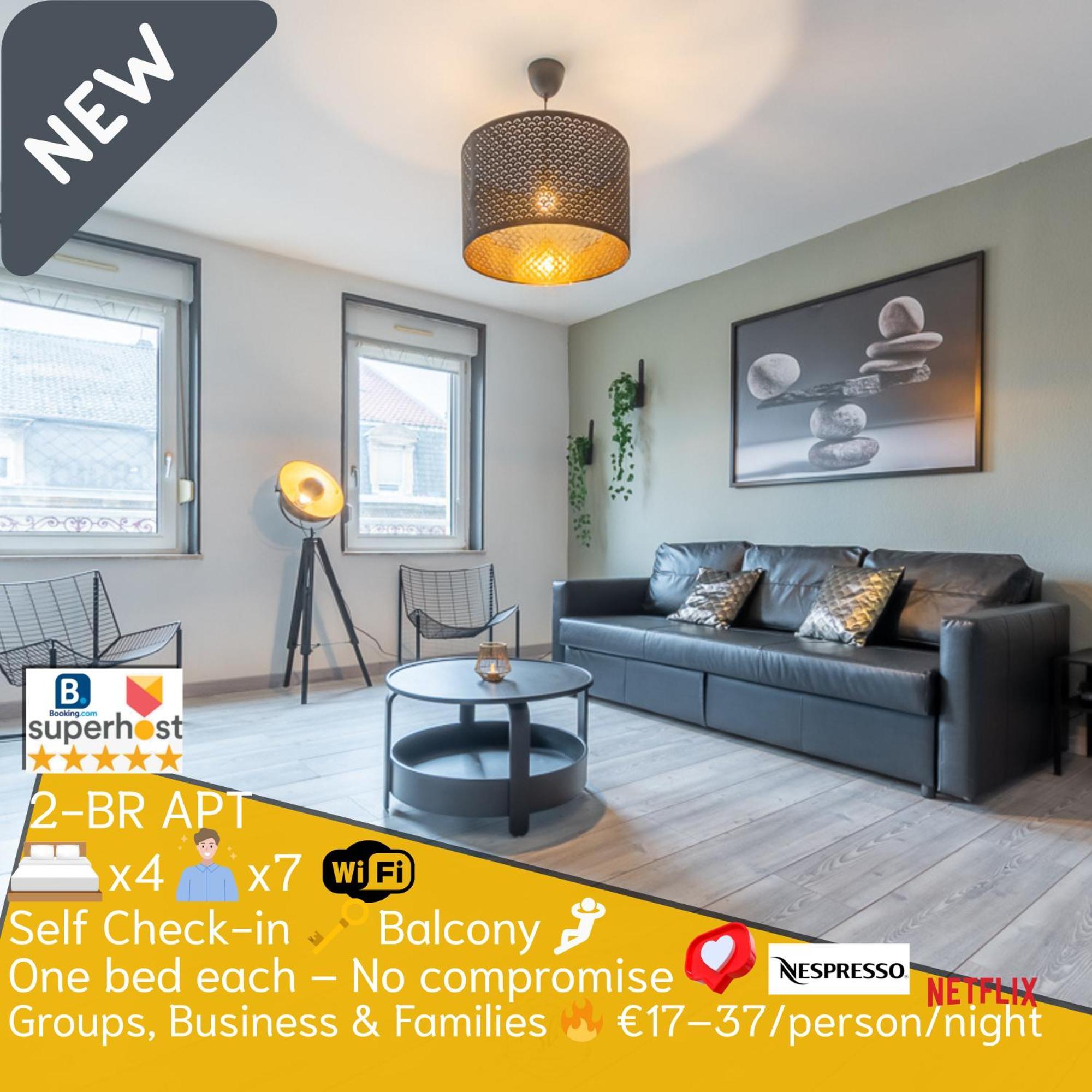 1 & 4 Appts - 1 A 4 Lits - 1 A 7 Pers - Max 25 Pers - 1 Immeuble - Confort, Flexibilite ------ - 1 & 4 Apts - 1 To 4 Beds - 1 To 7 Guests - Up To 25 - Same Building -- Cattenom * Hayange